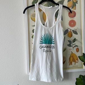 Women’s White and Blue Casamigos Tequila Tank Top, Size S. FREE SHIPPING!!!